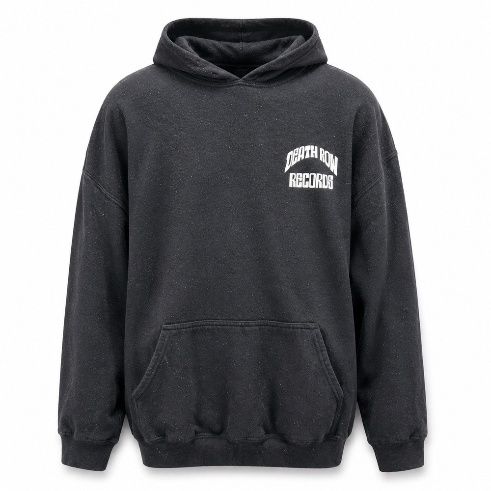 Death Row Records Men's XL Black Pullover Hoodie Electric Chair Graphic Back